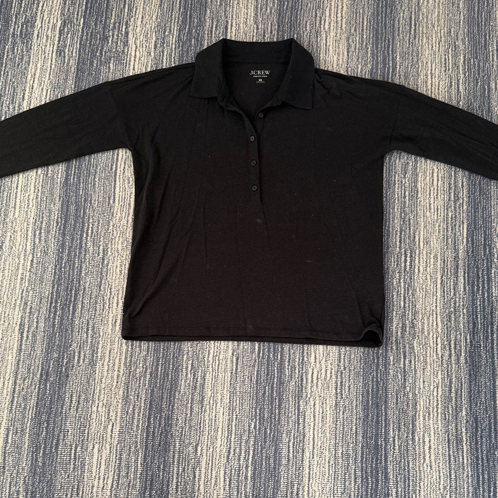 J. Crew XS Women’s Black Button-Up Long Sleeve Shirt